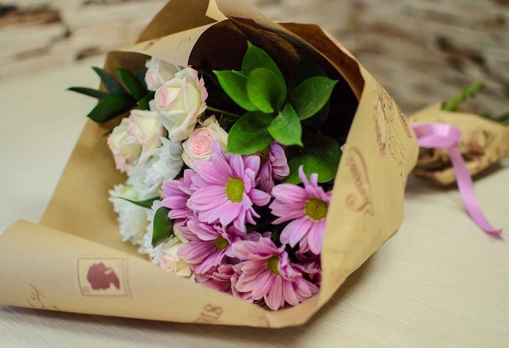 Букет цветов из: Розы и Хризантемы в Анапской