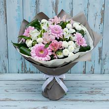 Букет цветов из:  Герберы, Альстромерии и Хризантемы #REPLACE_PRED# Анапской