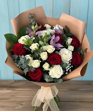 Букет цветов из:  Розы и Альстромерии #REPLACE_PRED# Анапской