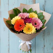 Букет яркий день #REPLACE_PRED# Анапской Букет цветов из:  Герберы #REPLACE_PRED# Анапской