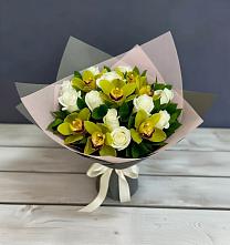 Букет цветов из:  Орхидеи и Розы #REPLACE_PRED# Анапской