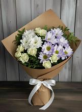 Букет цветов из:  Хризантемы и Розы в Анапской