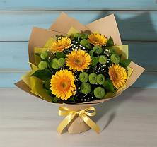 Букет цветов из:  Герберы и Хризантемы в Анапской